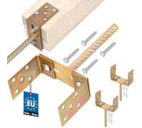 KOTARBAU® Set di 2 supporti a U da 0 a 160 mm, larghezza regolabile, asta da 200 mm, in acciaio zincato, regolabile, per pali in legno, per calcestruzzo, supporto per pali di cemento