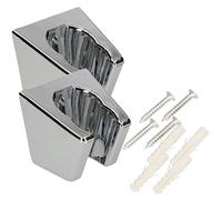 KOTARBAU® Set di 2 supporti doccia 45 x 45 mm, universali, cromati