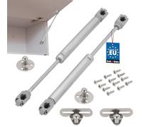 KOTARBAU® Set di 2 Supporti per Ante a Gas, Molla a Gas 100 N, Ammortizzatori per Mobili, Gasfeder per Armadio Cucina, Dämpfung per Porte, Softclose, Dämpfer per Porte, Dämpfung Argento