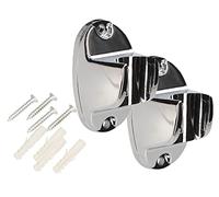 KOTARBAU® Set di 2 supporti per doccia, 65 x 40 mm, fissi, universali, cromati