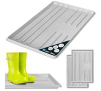 Kotarbau® Set di 2 vaschette per scarpe, ripiani per scarpe, da 60 x 40 cm, di colore grigio