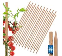KOTARBAU® Set di 20 bastoncini per pomodori, 100 cm, pali in legno, picchetti per piante, supporto per piante in legno, per stabilizzare