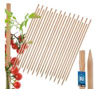 KOTARBAU® Set di 25 bastoncini per pomodori, 120 cm, pali in legno, picchetto per piante, supporto per piante in legno per stabilizzare