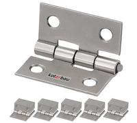 KOTARBAU® Set di 25 cerniere per mobili, 25 mm, in nichel, cerniere arrotolate, pieghevoli, per cassette degli attrezzi