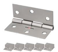 KOTARBAU® Set di 25 cerniere per mobili, 50 mm, in nichel, cerniere arrotolate, pieghevoli, per cassette degli attrezzi