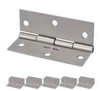 KOTARBAU® Set di 25 cerniere per mobili, 60 mm, in nichel, cerniere arrotolate, pieghevoli, per cassette degli attrezzi