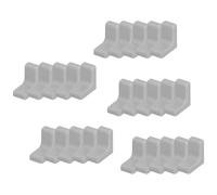 Kotarbau® - Set di 25 supporti per scaffali in metallo con finiture in plastica per mobili, colore grigio chiaro
