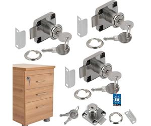 KOTARBAU® Set di 3 Serrature per Mobili 40x40 mm Quadrata Sovrapposta per Armadietti