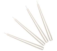 KOTARBAU® - Set di 4 candele da tavolo, candele a punta per candelabro, senza profumo, da regalare, con gradevole fragranza, per aromaterapia, candele decorative, colore: bianco perla