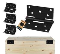 KOTARBAU® Set di 4 cerniere pieghevoli, 90 x 95 mm, in acciaio verniciato a polvere, per porte dell'armadio e mobili