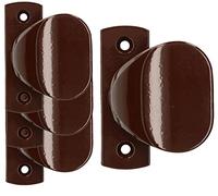 KOTARBAU® Set di 4 Pomelli a Sfera Con Targhetta Corta per Porte, Colore Marrone