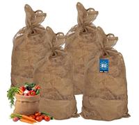 KOTARBAU® Set di 4 sacchi di iuta ecologici da giardino, per compost e altri rifiuti, 90 x 45 cm
