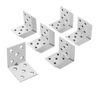 KOTARBAU Set di 50 connettori angolari 50 x 50 x 40 x 2 mm con corda zincata in acciaio per montaggio fori di montaggio per mobili pesanti connettori in legno