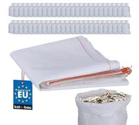 KOTARBAU® - Set di 50 sacchi in tessuto in polipropilene, 55 x 80 cm, 30 kg, tessuto pesante bianco