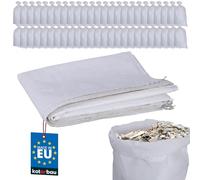 KOTARBAU® - Set di 50 sacchi in tessuto in polipropilene, 65 x 105 cm, 50 kg, tessuto pesante bianco
