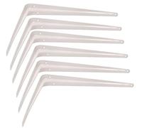 KOTARBAU® Set di 6 staffe per scaffali, 350 x 300 mm, per montaggio a parete, colore: bianco