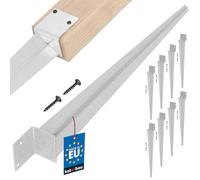 KOTARBAU Set di 8 supporti per pali da inserire, L 60 x 500 mm, supporto ideale per costruzioni zincate