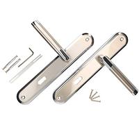 KOTARBAU® - Set di maniglie per porta a battente BB, 90 mm, maniglia a coda lunga, in nichel cromato, universale, moderna