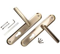 KOTARBAU® - Set di maniglie per porta battente BB, 72 mm, maniglia a coda lunga, patina, universale, moderno