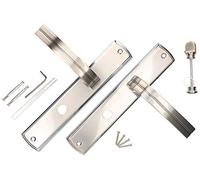 KOTARBAU® Set di maniglie per porta WC, 90 mm, in nichel cromato, universale, moderno