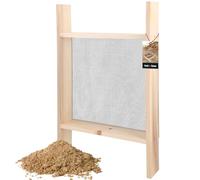 KOTARBAU® Setaccio da Giardino - Setaccio Sabbia - 2 x 2 mm - Acciaio e Legno - 80 x 50 cm - per Terra e Compost - Robusto e Resistente