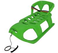 KOTARBAU® Slittino da Neve per Bambini - Slittini - con Schienale e Cintura di Sicurezza - Plastica - 87x45x42cm - Verde - Slittino per Bambini - con Corda Da Traino - Bob da Neve