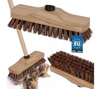 KOTARBAU® Spazzolone Pavimenti, Scopa da Esterno, Scopa Industriale 23 cm | con Setole Naturali Dure, Testa in Legno di Faggio, Spazzola per Terrazzo, senza Manico
