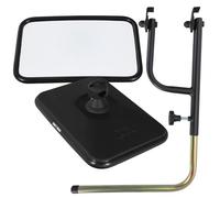 KOTARBAU Specchietto per trattore con supporto telescopico, universale, 31 x 20,5 cm, in PVC, con supporto per specchio in alluminio, trattore, specchietto retrovisore esterno, agricoltura, braccio