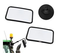 KOTARBAU® Specchietto per Trattore con Supporto Universale 31 x 20,5 cm PVC 2 Pezzi Specchietto Esterno per Trattore Specchio Universale per Macchine Agricole Agricoltura