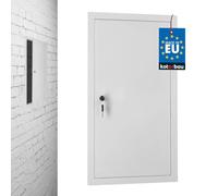 KOTARBAU® Sportello di ispezione, 30 x 60 cm, per cartongesso, con serratura a chiave, cassetta dei fusibili, a incasso, in acciaio zincato, porta di manutenzione in cartongesso, bianco