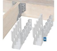 KOTARBAU® - Staffa per travi tipo A, 100 mm, giunti per travi in legno, per costruzione edile esterna, confezione da 10 pezzi