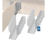 KOTARBAU® - Staffa per travi tipo A, 70 mm, giunti per travi in legno, per costruzione edile esterna, confezione da 10 pezzi