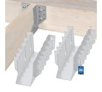 KOTARBAU® - Staffa per travi tipo A, 80 mm, giunti per travi in legno, per costruzione edile esterna, confezione da 10 pezzi