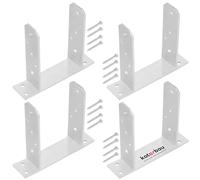 KOTARBAU® Supporti per Pali da 140 mm TT in Acciaio Zincato a Caldo - Ancoraggio per Pali in Legno e Metallo, Base Quadrata per Tasselli