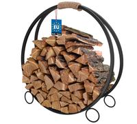 KOTARBAU® Supporto per legna da ardere in metallo, carrello porta legna decorati