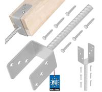 KOTARBAU® Supporto per pali 71 mm per Pali per Recinzioni Legno Ancoraggio Pali al Calcestruzzo Staffe a U Fissaggio Pali Legno Staffe per Travi in Legno Supporto Trave