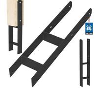 KOTARBAU® Supporto per pali ad H per calcestruzzo, 120 mm/600 mm, in acciaio zincato verniciato a polvere, colore nero, per travi
