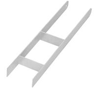 KOTARBAU® Supporto per pali ad H per calcestruzzo, 140 mm/600 mm, ancora ad H, in acciaio galvanizzato, argento, ancoraggio per pali per travi, piede per pali con ancora, in acciaio