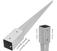 KOTARBAU® Supporto per Pali Quadrati 70 x 70 x 750 mm per Travi in Legno Presa di Terra Manicotto da Terra di Ancoraggio Pali Staffa Palo per Recinzioni Fissaggio Pali Legno