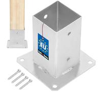 KOTARBAU® Supporto per Pali Quadrati 80 x 80 mm Zincato Con Bullonei Manicotto Scorrevole Staffa Palo Legno Supporto Trave Ancoraggio Pali Fissaggio Pali Legno Staffa Pali Legno