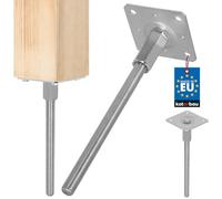 KOTARBAU® Supporto per pali regolabili in altezza, 110 x 330 mm, in acciaio zincato, per pali e recinzioni