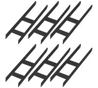 KOTARBAU® Supporto per Pali, Staffe per Pali da Cementare 140x600 mm | Supporto Palo Legno, Staffe per Pali in Legno, Ancora H, Acciaio Verniciato A Polvere, Nero