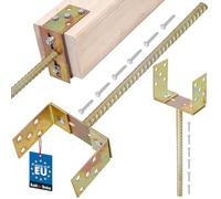 KOTARBAU® Supporto per Pali - Staffe per Pali in Legno - Acciaio Zincato - 400 mm - Oro - con Ancoraggio per Calcestruzzo - 0-160 mm - Porta Palo Recinzione - Staffe Ancoraggio Palo