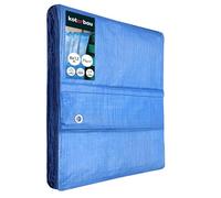 KOTARBAU® Telo Impermeabile Esterno - Polietilene - 8 x 12 m - Blu - 75 g/m² - Telo Sotto Piscina Fuori Terra - Copertura con Occhielli - Telone Robusto - Copertura Esterna - Telone da Giardino