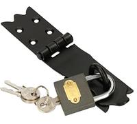 KOTARBAU® Trappola di sicurezza, 150 x 35 mm, con lucchetto, cerniera per porta, chiusura a scantinato, robusta