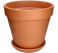 KOTARBAU® Vasi Terracotta, Vaso in Terracotta da Esterno ⌀ 35,5 cm | Vaso per Piante da Interno in Terracotta, con Sottovaso, con Foro di Drenaggio, Alto 30 cm, Vasi in Terracotta