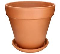 KOTARBAU® Vasi Terracotta, Vaso in Terracotta da Esterno ⌀ 38 cm | Vaso per Piante da Interno in Terracotta, con Sottovaso, con Foro di Drenaggio, Alto 34 cm, Vasi in Terracotta