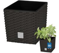 KOTARBAU® - Vaso da fiori, coprivaso con vaso interno, per coltivare le piante, 170 mm, Umbra (grigio scuro)