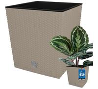 KOTARBAU® - Vaso da fiori, coprivaso con vaso interno, per coltivare le piante, 260 mm, Mocca (beige)