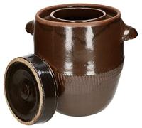 KOTARBAU® Vaso per fermentazione in ceramica, 40 l, con coperchio, in gres porcellanato, marrone